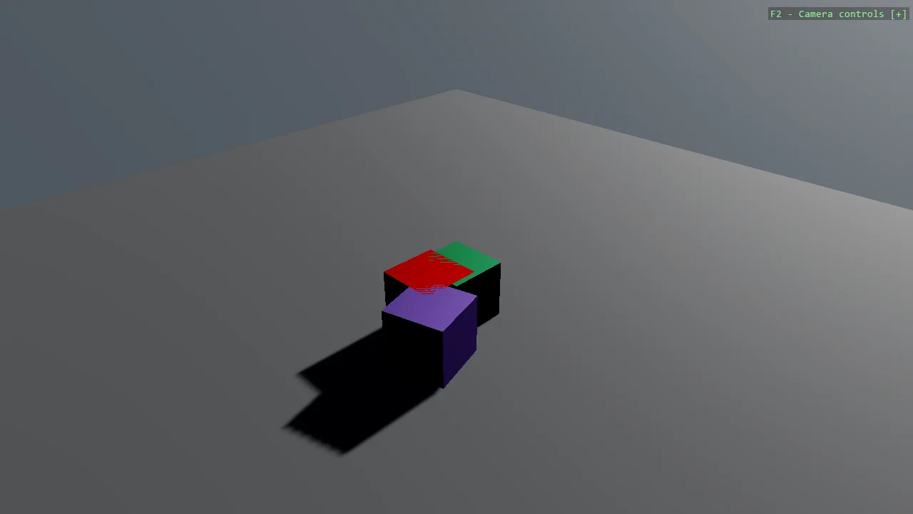 Screenshot of the Collision Group example