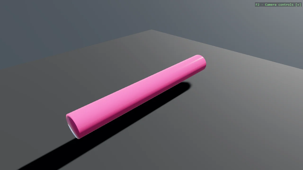 Screenshot of the Cylinder Mesh example
