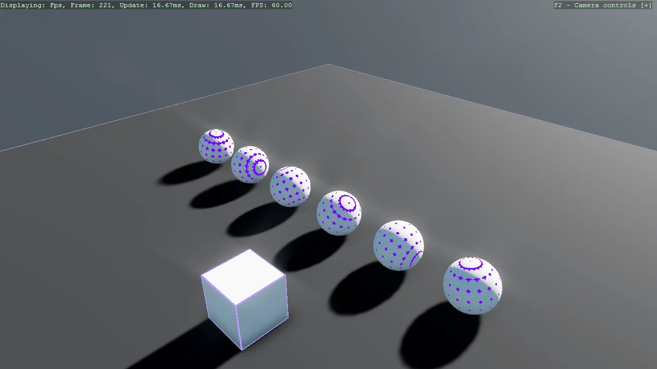 Screenshot of the Debug Render Component example