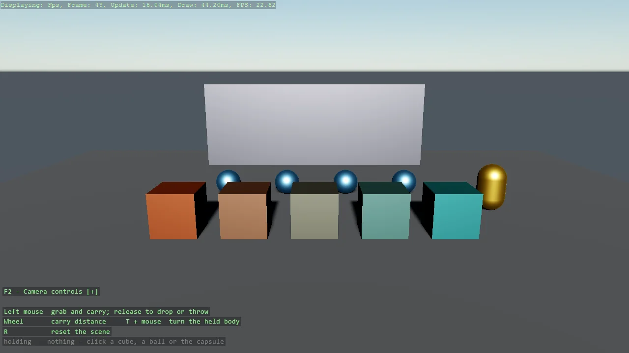 Screenshot of the Grabber example