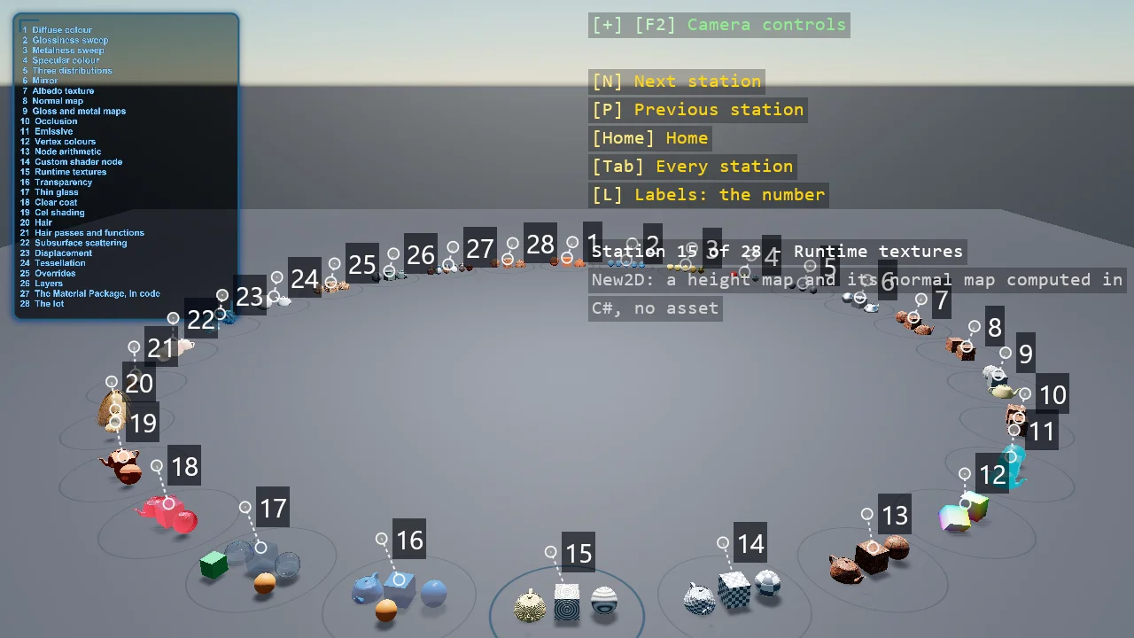 Screenshot of the Material Gallery example