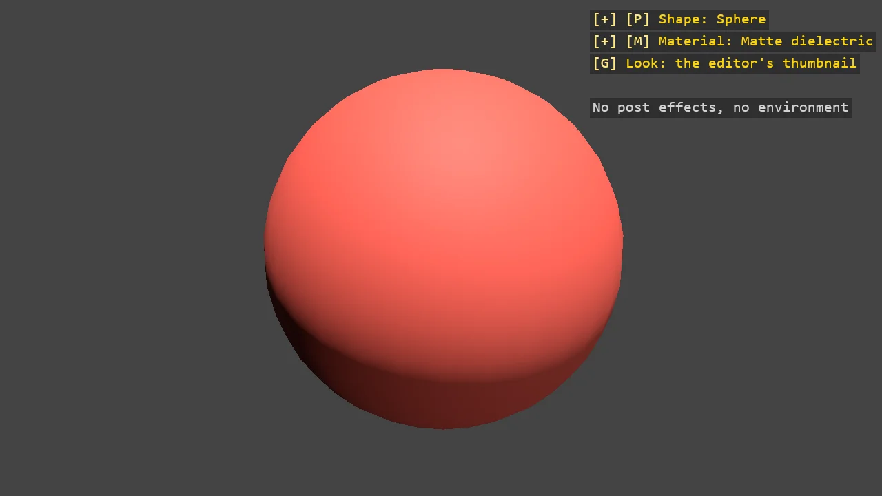 Screenshot of the Material Preview example