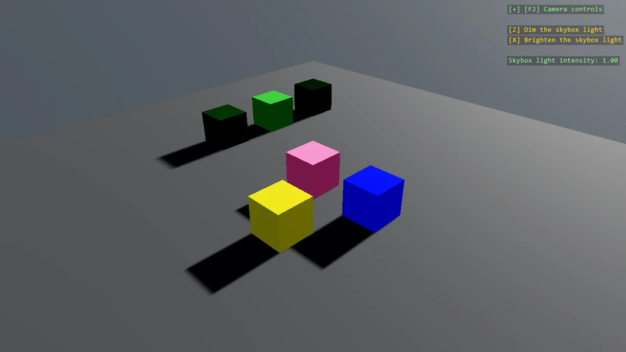 Screenshot of the Material example