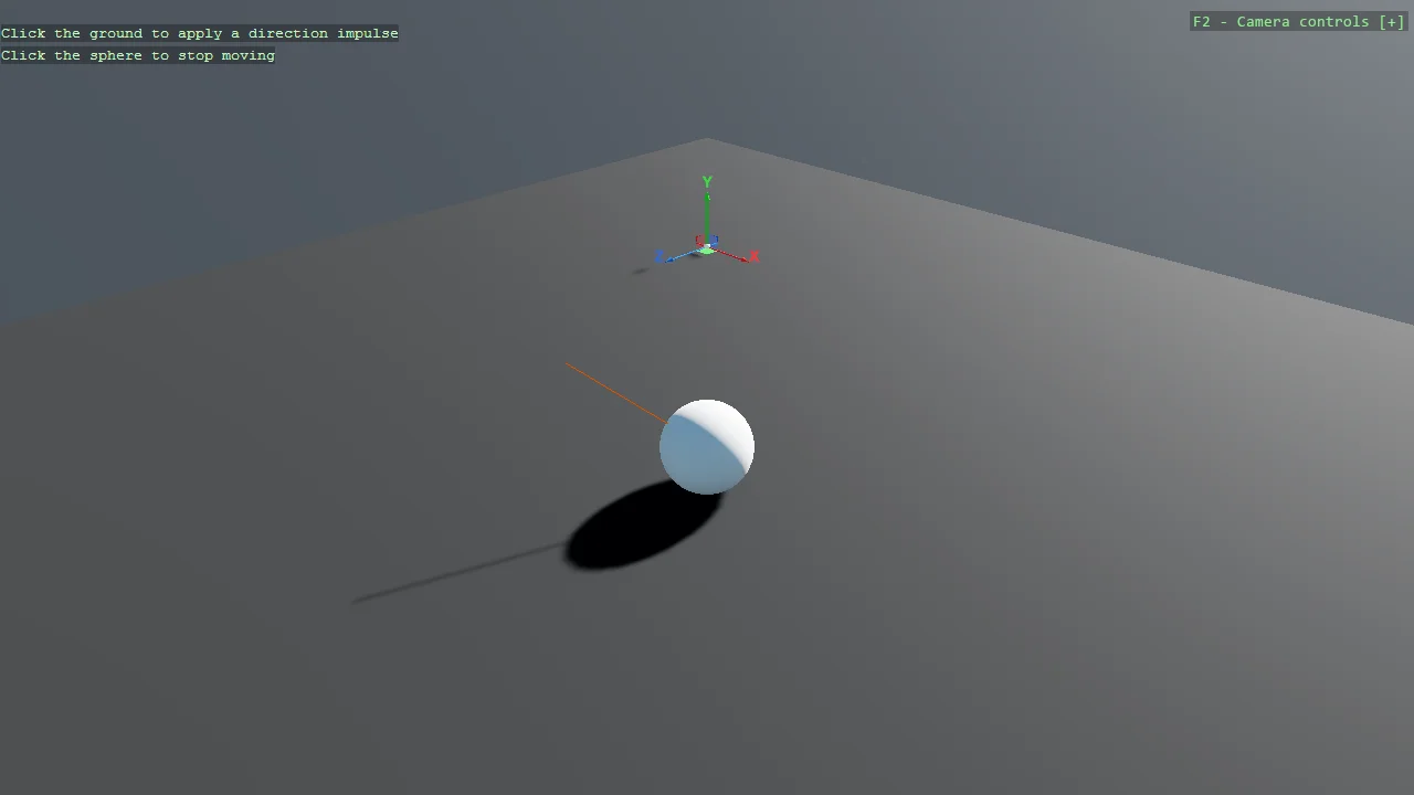 Screenshot of the Raycast example