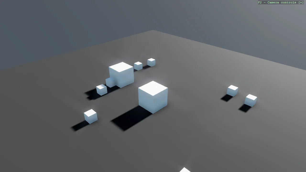 Screenshot of the Give Me a Cube (SimulationUpdate) example