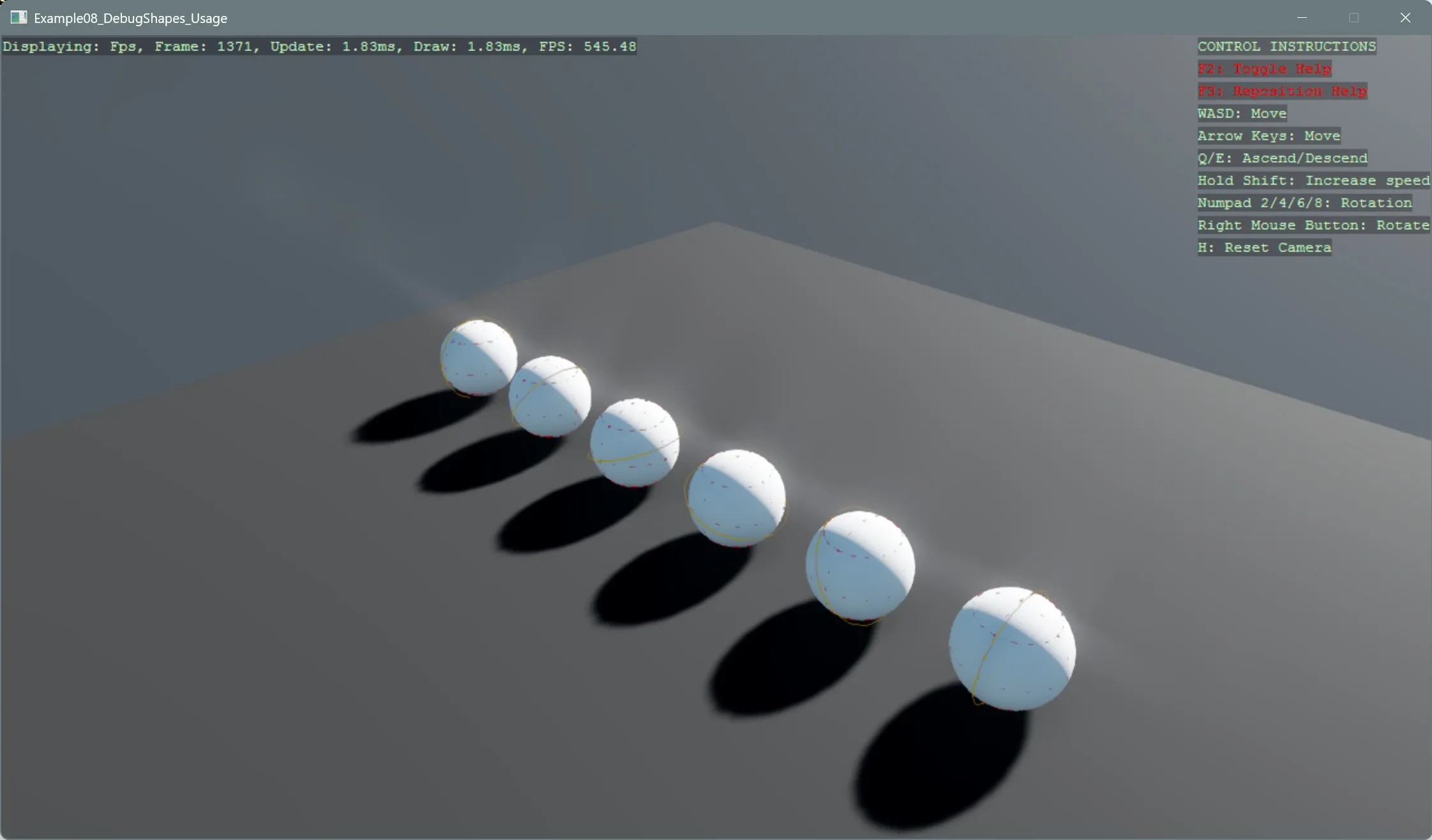 DebugShapes Usage Example