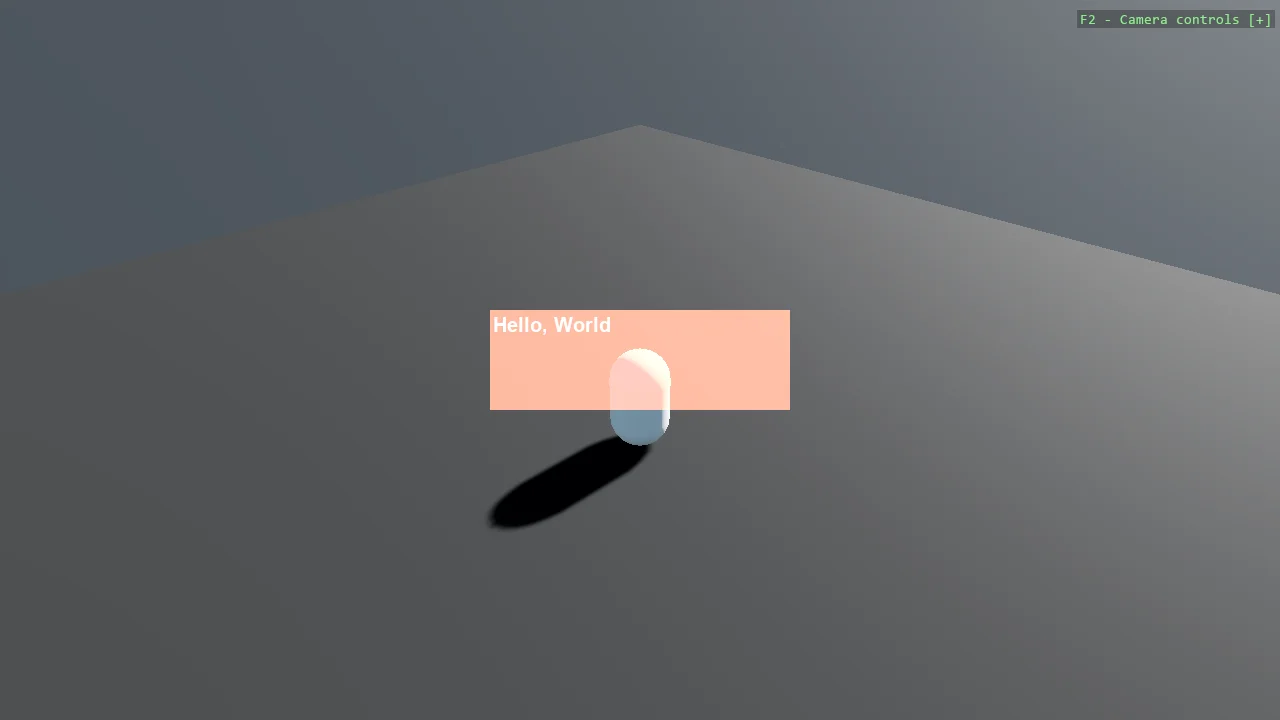 Screenshot of the Stride UI - Capsule and Window example